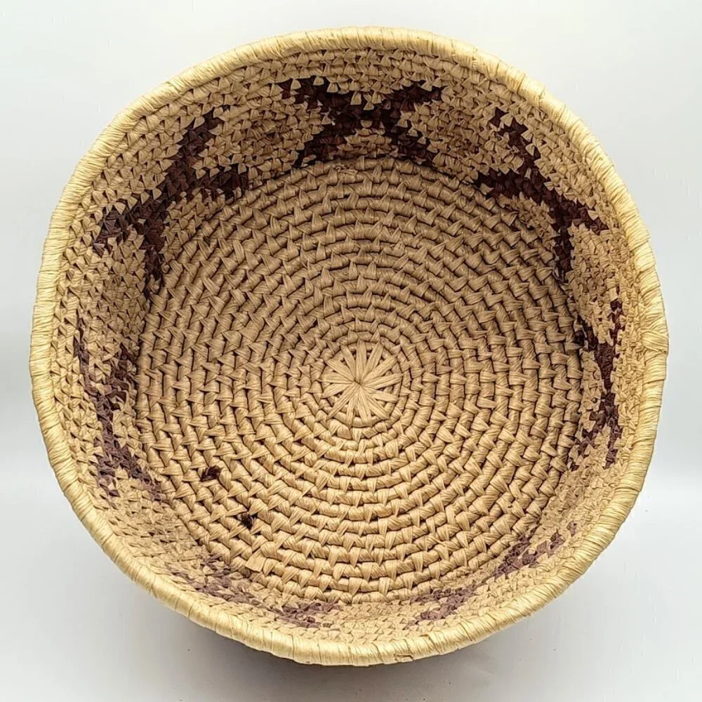 Nested Handwoven Coil Wicker Baskets